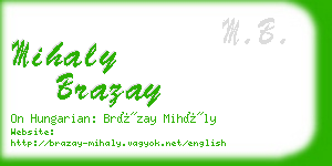 mihaly brazay business card